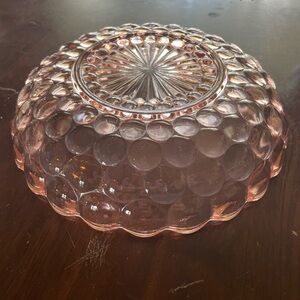 Anchor Hocking "Blush Pink" Bubble Depression glass bowl pink